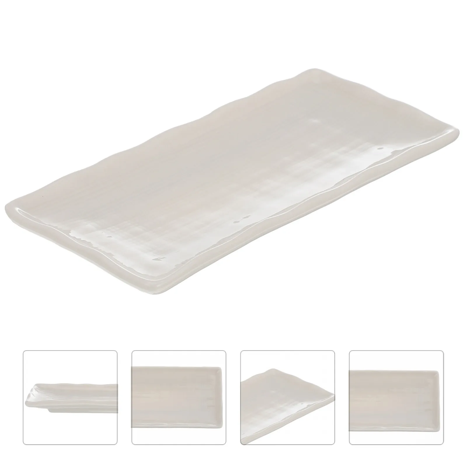 Ceramic Tray Rectangular Plate Kitchen Tableware Elegant Design Suitable Different Styles Table Beautiful Tablescape