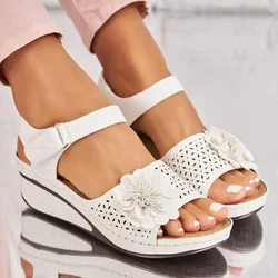 Summer Women Sandals Non Slip Lightweight Shoes for Women Flowers Breathable Classics Wedge Footwear Women Sandals Female 2025