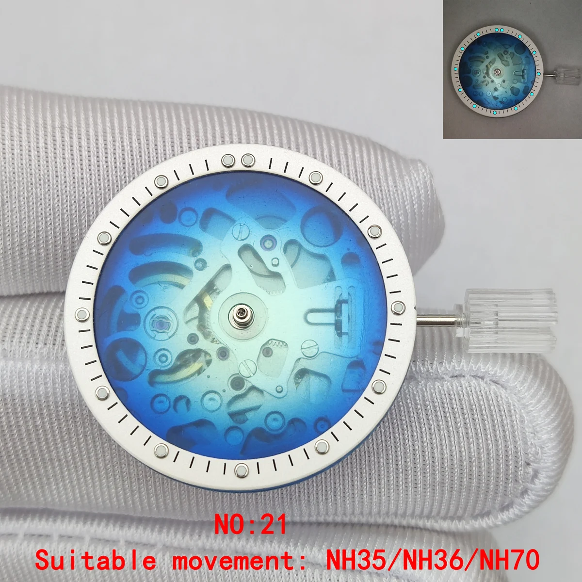 NH35/NH36/NH70 frame dial transparent surface improved diving machinery watch accessories luminous