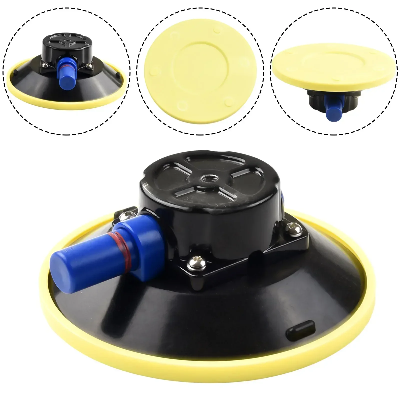 

1pc Suction Cup Vacuum 6inch Nitrile Rubber Hand Pump Glass Sucker M8 Female Thread Auto Repair Hand Tools Spare Parts