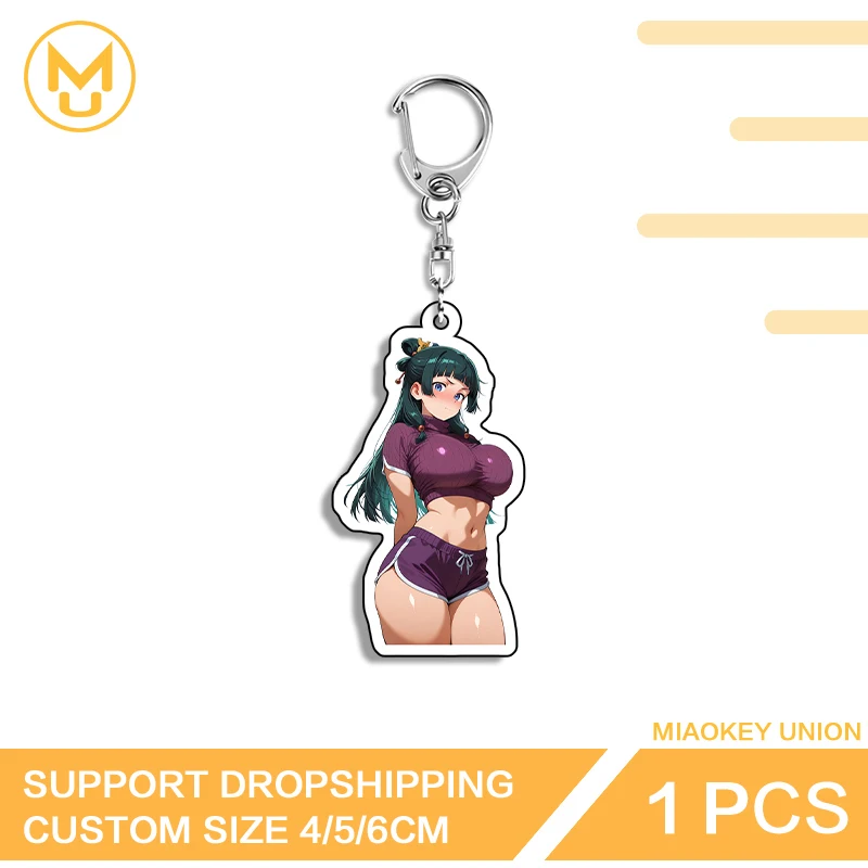 Maomao Seductive Big Boobs Car Keychain Novelty Enchanting Acrylic Keyring Hot Selling Animelover Versatile Fashionable Jewelry