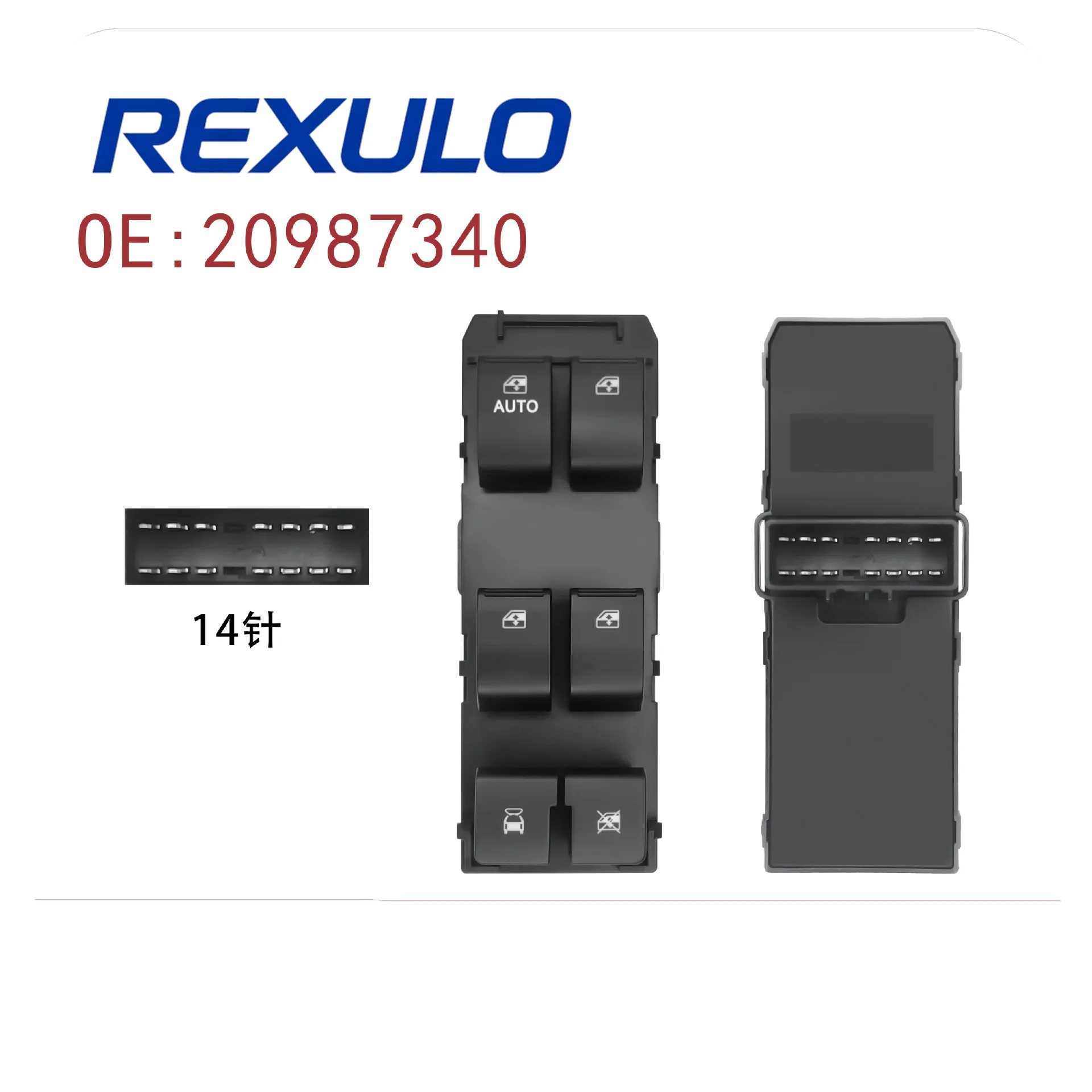 

20987340 Master Window Control Switch For Chevrolet Captiva Sport Opel Antara Saturn Vue LHD Front Left Driver Side 14 Pin