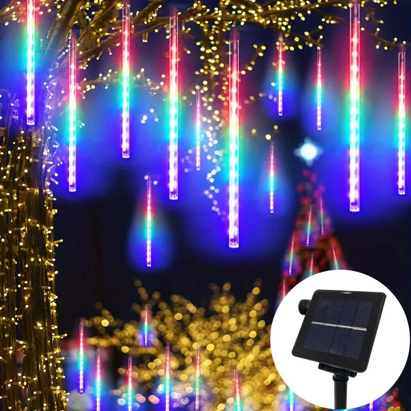 

Garden Outdoor Solar Garland Lamp 30/50cm Festoon LED Fairy Meteor Shower Light String Summer Camping Wedding Party Decoration