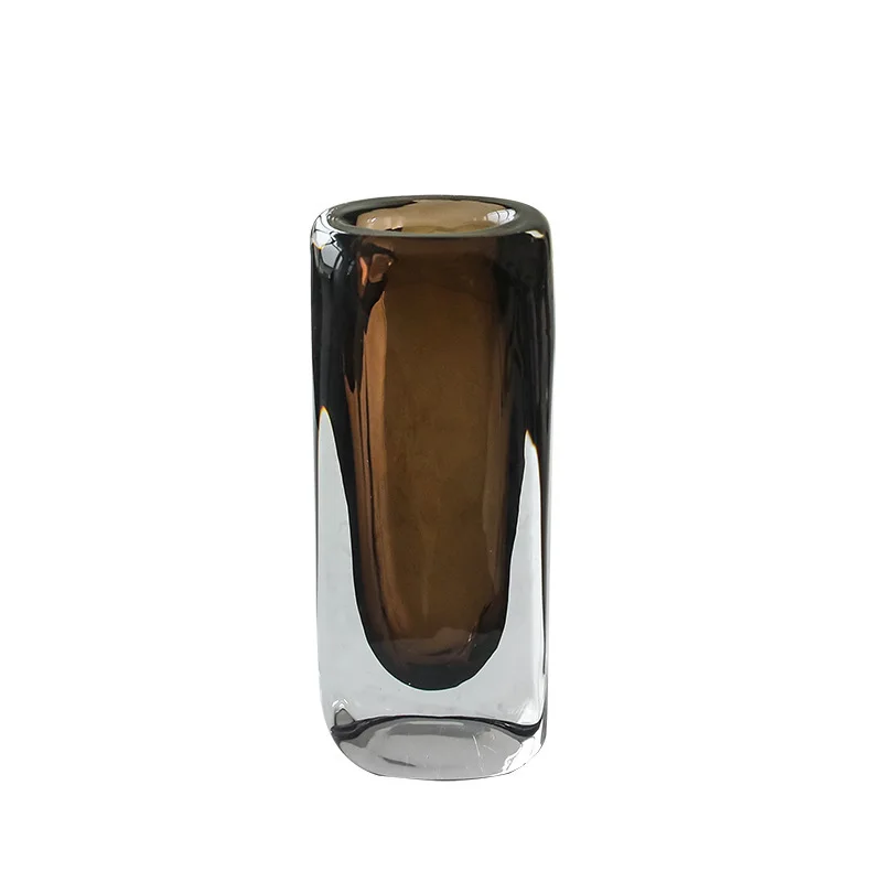 

Creative and simple Internet celebrity glass vase glass ornament transparent living room flower arrangement vase high sense