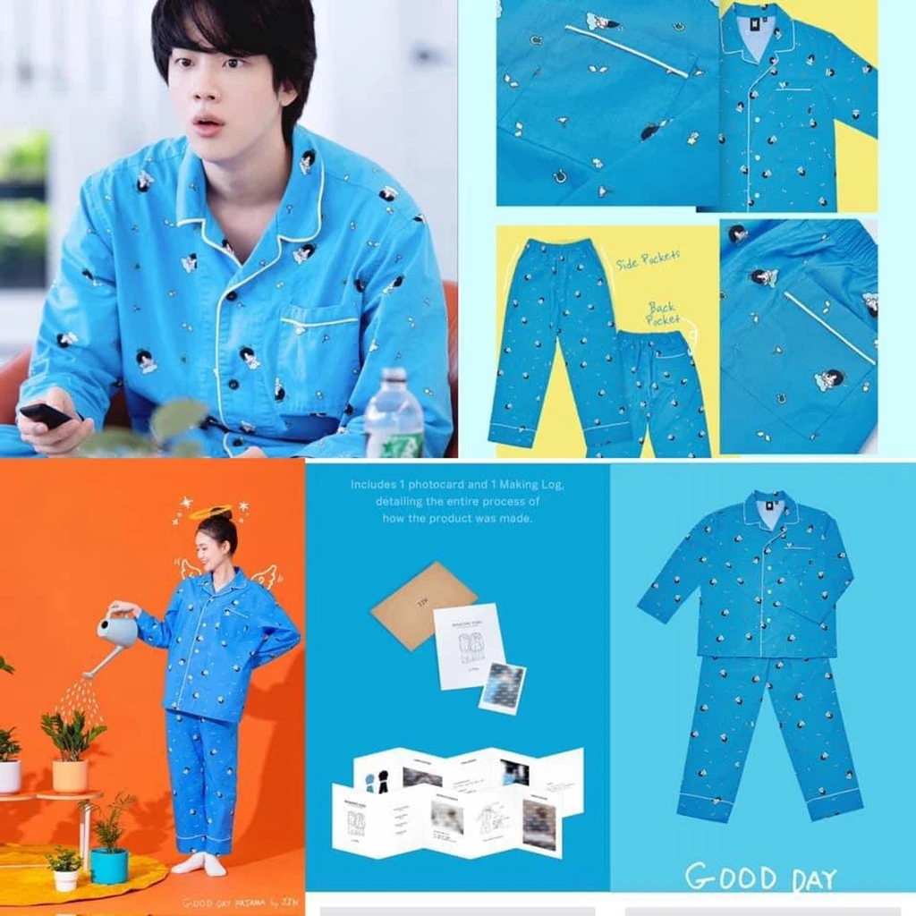 New Pajamas Set JIN Tracksuits Two Pieces Set Oversize Homewear Good Day Pajamas Pajama Pants SetWinter Casual Outfits