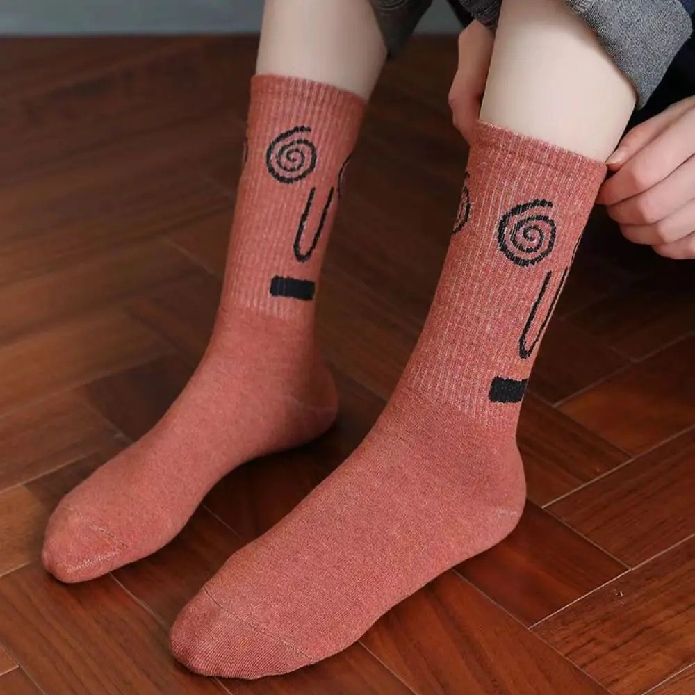 Fashion Art Graffiti Socks Unisex Funny Harajuku Creative Sports Breathable Middle Tube Socks Female Male Kawaii Hosiery