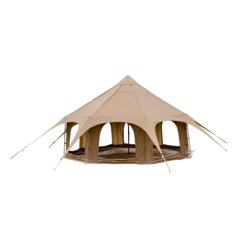 

STLF10-Year Factory Luxury Glamping Bell Dome Tepee Tent Outdoor Oxford Fabric One Bedroom Structure for Family Camping