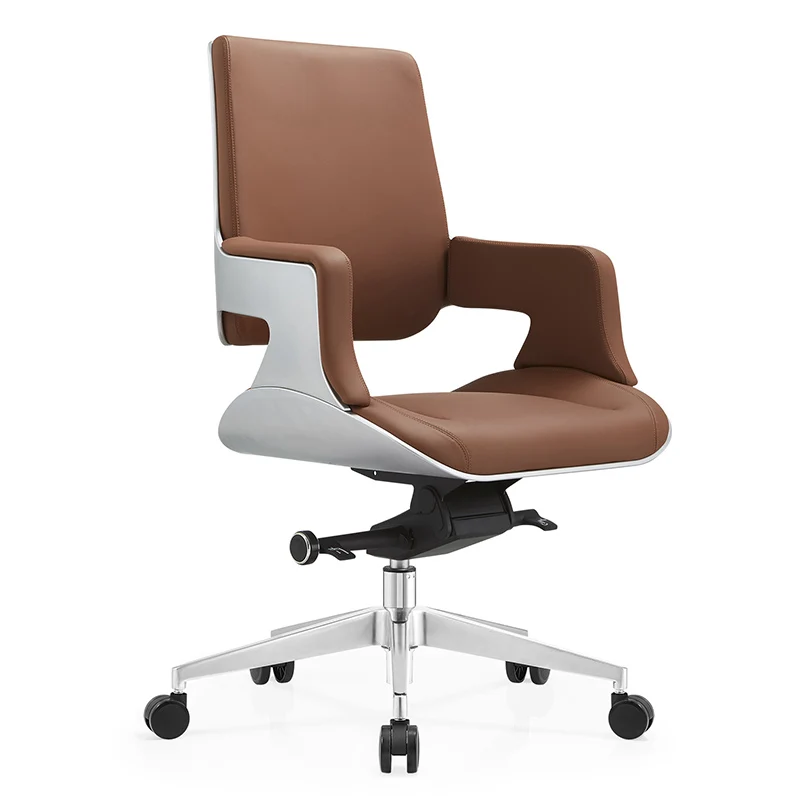 

Modern Back Office Pu Leather Chair With Rotating Wheel