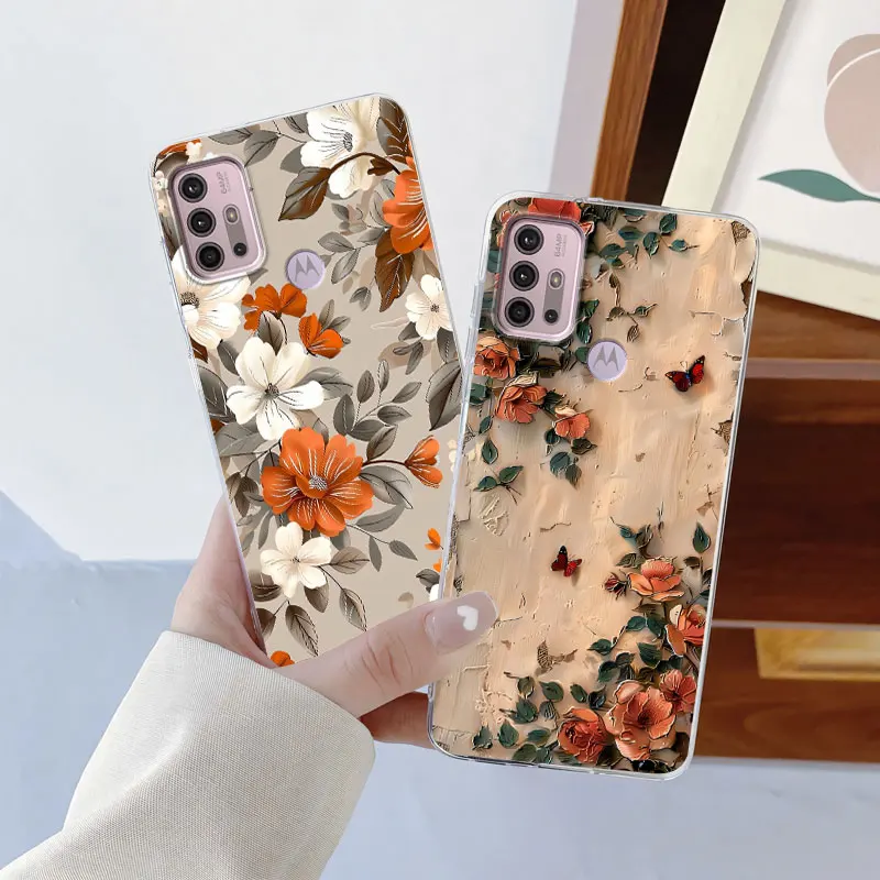 For Lenovo K13 Note Pro Case Luxury Phone Case For Lenovo K14 Plus Marble Butterfly Flower Clear Soft Silicone Protective Cover