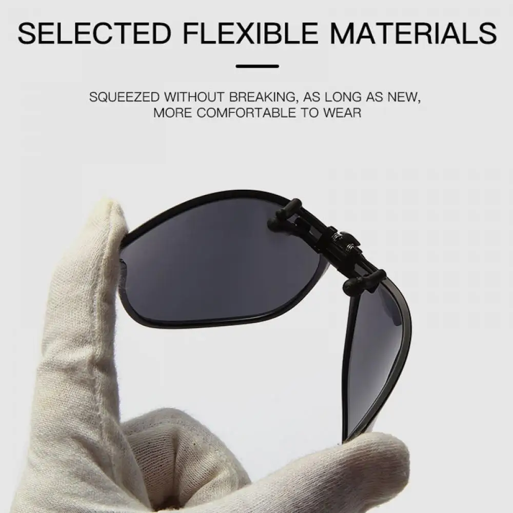 A Pair of New PC Clip Sunglasses for Outdoor Fishing and Driving. Clip Sunglasses for Day and Night Use.