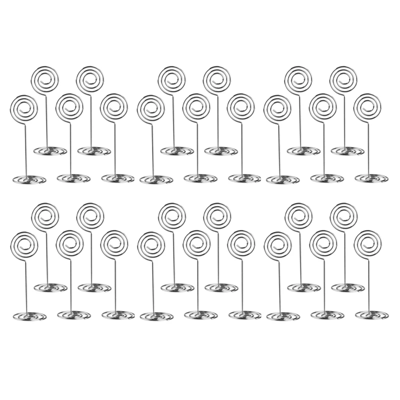 30Pcs Swirl Table Number Photo Holder Stands For Weddings Party Gatherings