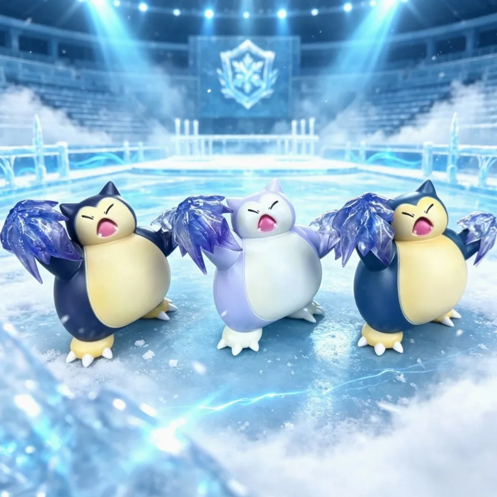10cm/3,93 Zoll Anime-Figur Snorlax Pokemon Actionfiguren PVC-Statue Desktop-Ornament Sammlerstück Modell Spielzeug Geschenke