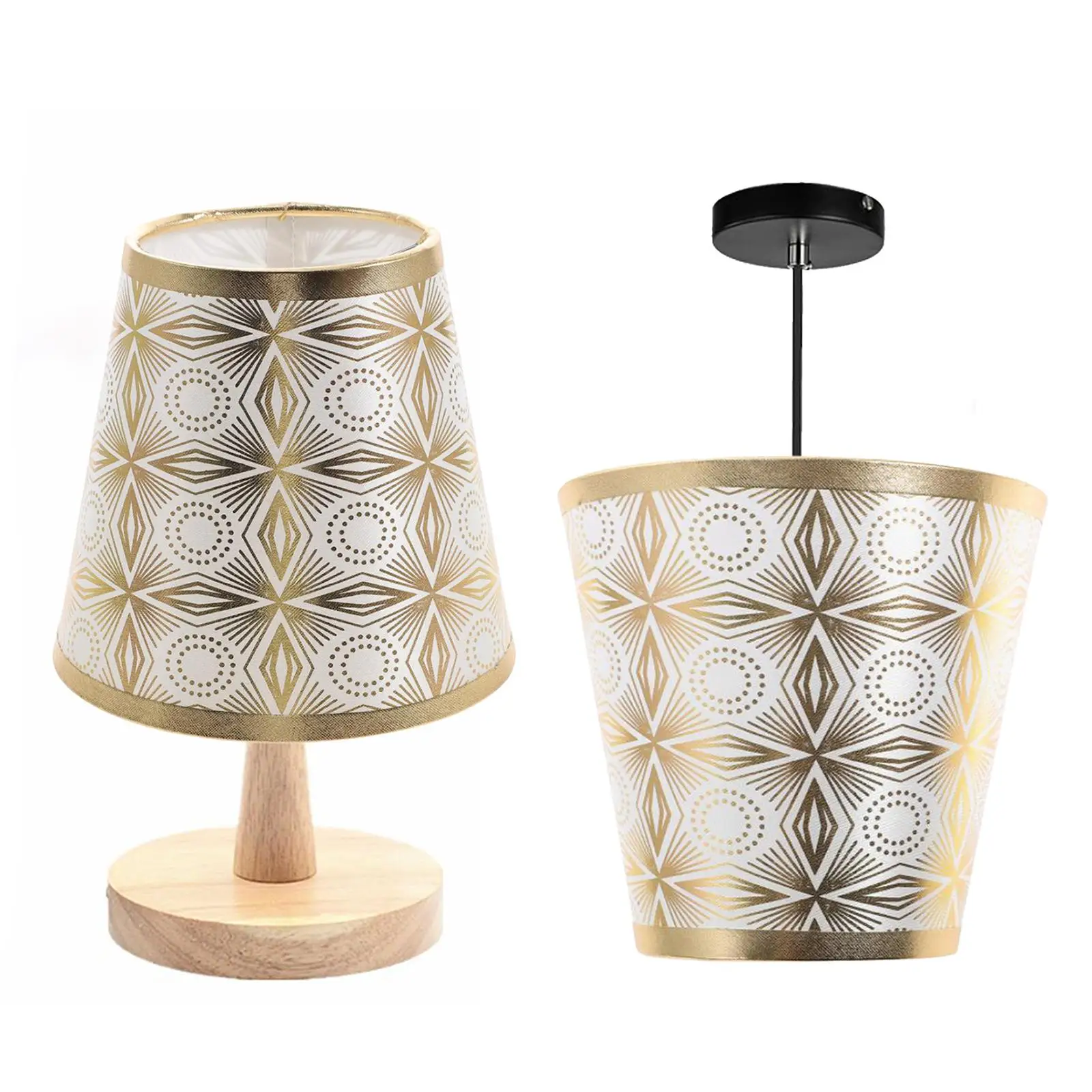 Oval Fabric Lampshade for Pendant Light Ceiling Lamp Shade Beige Home Decor Replacement