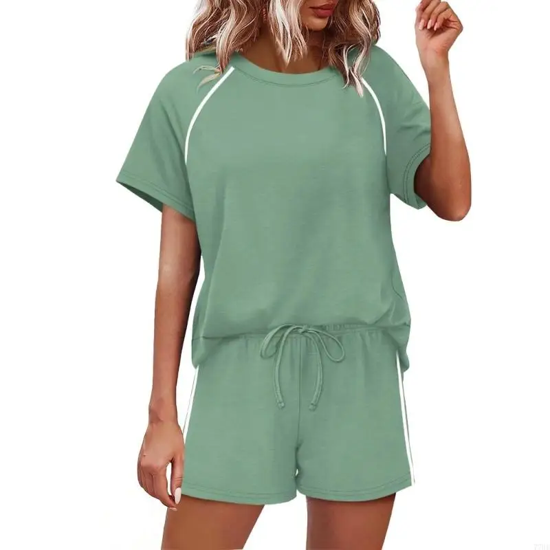

77HE 2 Piece Sets for Women Matching Sets Airport Vacation Outfits Fashion Clothes