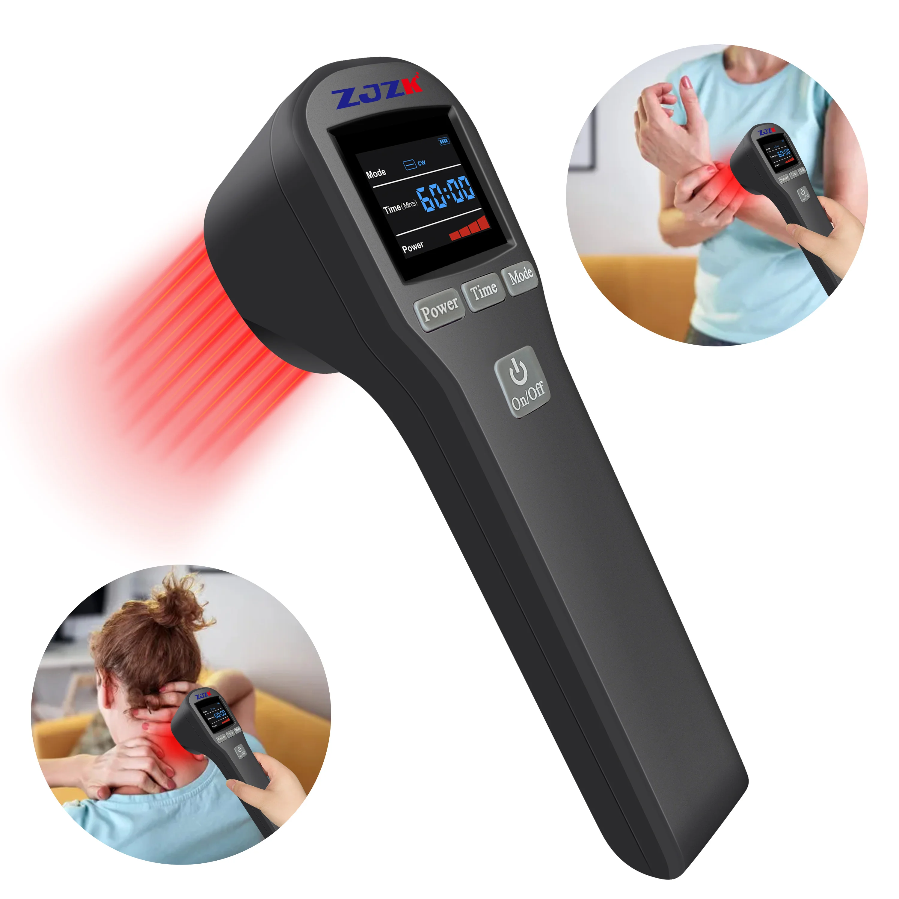 ZJZK Laser Therapy Frozen Shoulder 650nmX16Diodes+808nmX4Diode Animal Treatment For Herniated Disc In Lower Back Frozen Shoulder