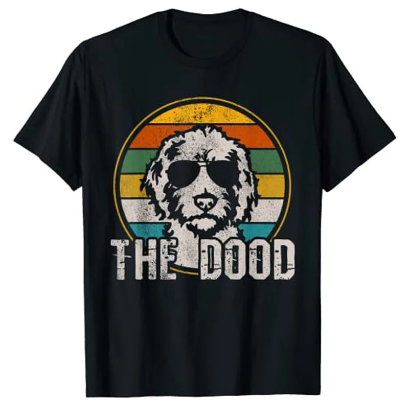 Goldendoodle T-Shirt - The Dood Vintage Retro Dog Lover Shirt Aesthetic Clothing Graphic Tee Top Short Sleeve Streetwear Outfit