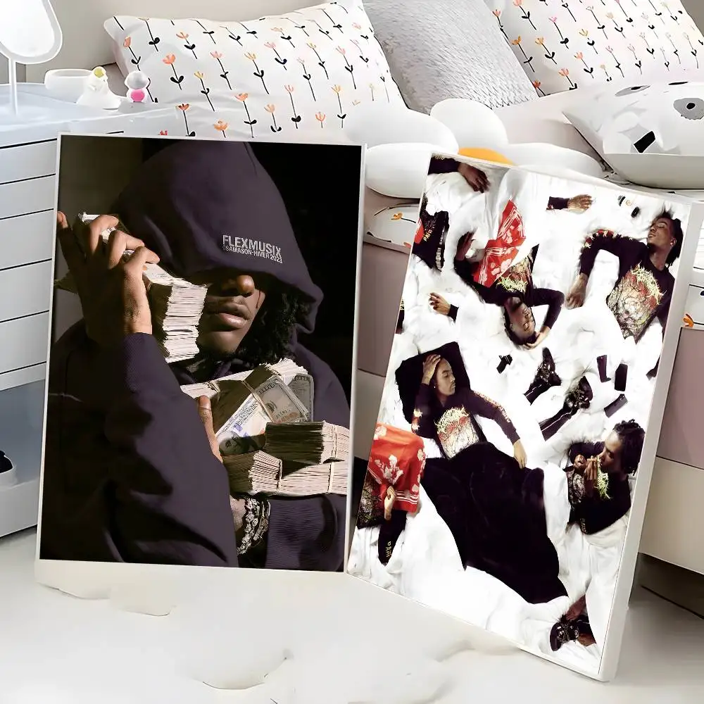 O-OsamaSon Stil Slime RAPPER ملصق HD ديكور المنزل جدار لزج مقاوم للماء غرفة المعيشة المنزلي بار ديكور جمالي #5