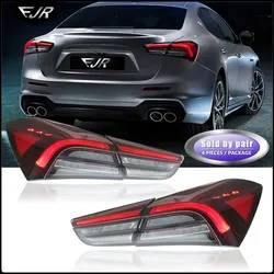 For Maserati Ghibli LED Taillight Assembly 2014-2020 Retrofit Old to New Rear Tail Light Flowing Turn Brake Car Accessory Lamp