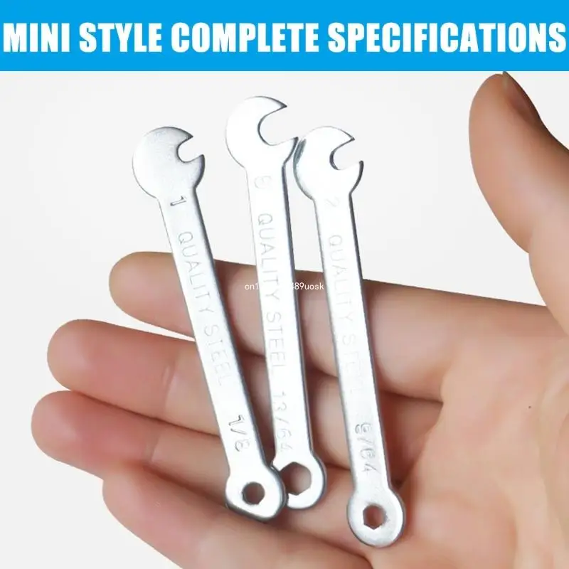 18Pcs 1-18mm Mini Box Wrench Set Open Double Purpose Combination Ratchet Wrench