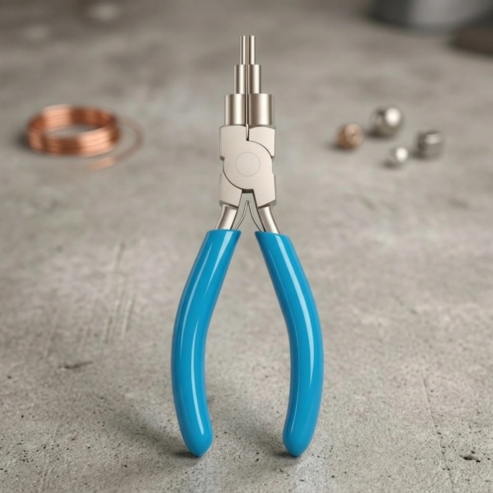 6-in-1 Bail Making Pliers Easy to Use Wire Wrapping Pliers Wire Looping Tool with Mandrel Polished Non-Slip for Jewelry Makers