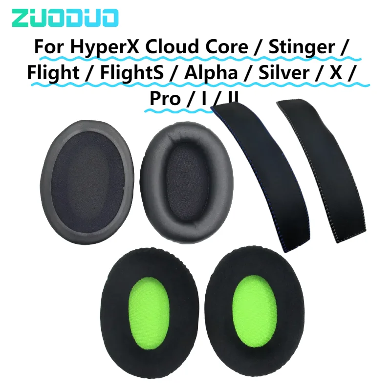 

For HyperX Cloud Core / Stinger / Flight / FlightS / Alpha / Silver / X / Pro / I / II Gaming Headphones Ear Pads