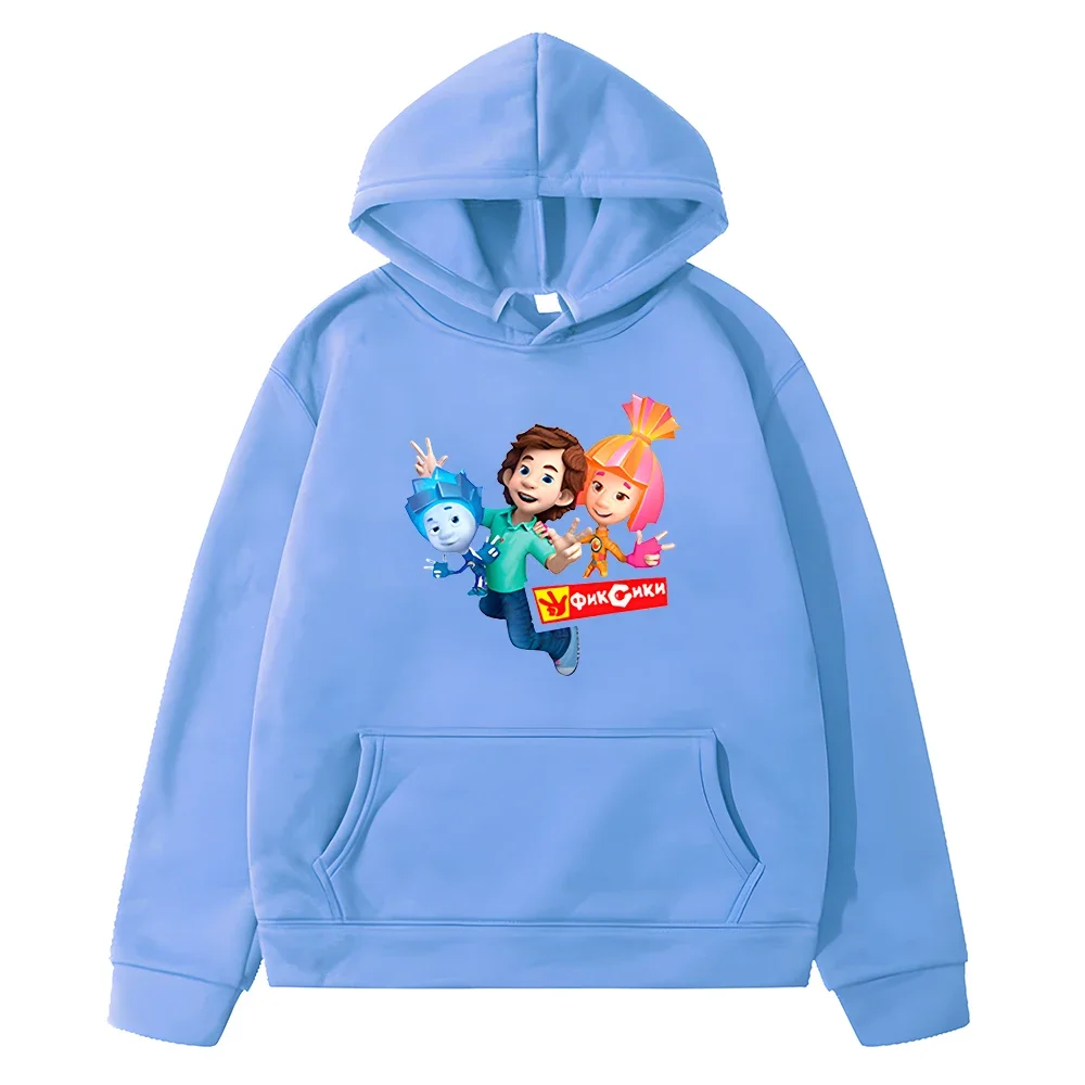 Russia Cartoon The Fixies Hoodies Boys girls Spring Autumn Fleecing Anime Sweatshirt Hoodie y2k sudadera kids clothes girls 2023