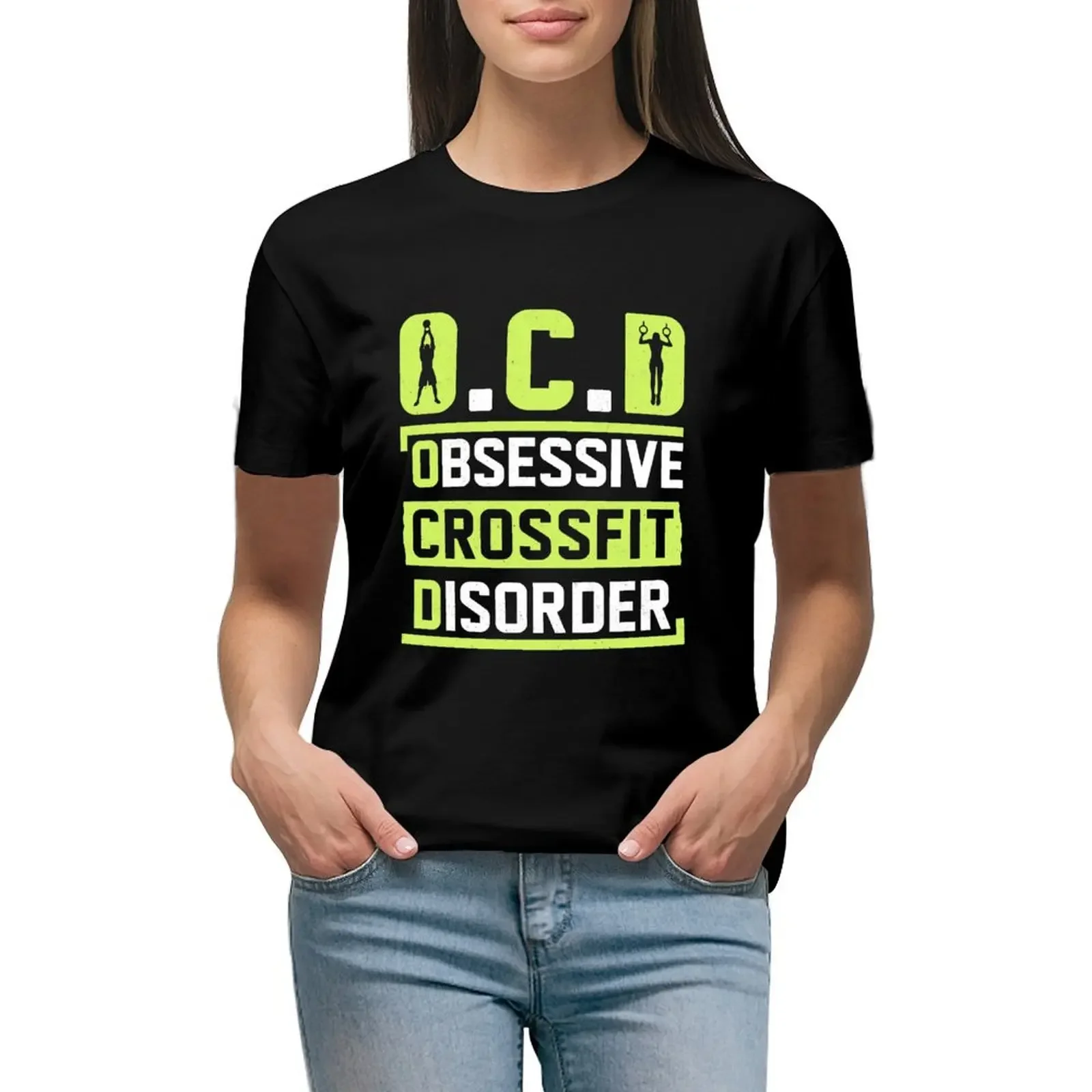 OCD - Obsessive Crossfit Disorder T-Shirt graphics hippie clothes tees customizeds t-shirts for Women graphic tees funny