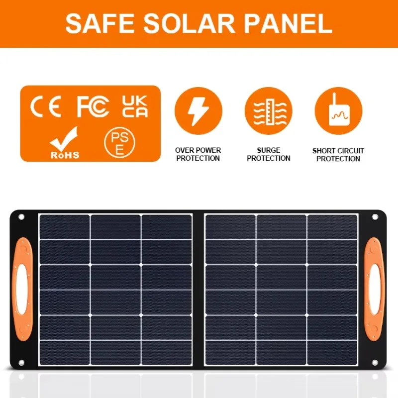 100W Solar Charger Solar Panel Waterproof Foldable Solar Power Bank for 20v Car Battery Mobile Phone Outdoor Hiking - view 3