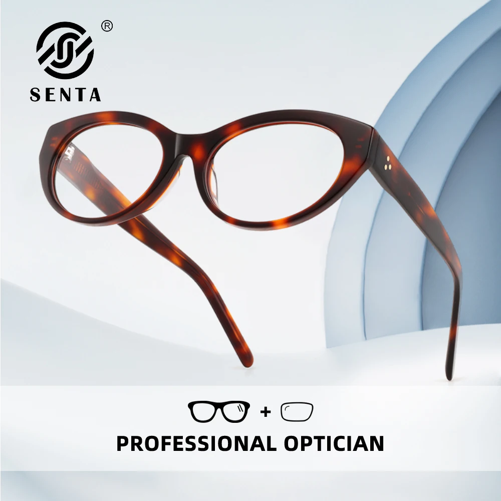 

Cat Eye Glasses Anti Blue Light Women Computer Lenses Korea Style Acetate Frames Women's Eyeglasses for Reading Myopia Sunglass