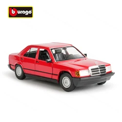 Bburago 1:24 Mercedes-Benz 190 E Alloy Racing Car Alloy Vehicle Diecast Pull Back Cars Model Toy Collection Gift