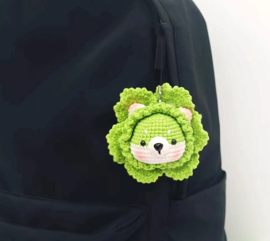 DIY اليد محبوك الخضار الكلب دمية قلادة الصوف الكروشيه المواد حقيبة جرو المفاتيح الخضار الإبداعية هدية #2