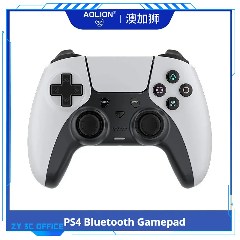 

Aolion Suitable Bluetooth Wireless Game Controller Ps4 Pc Vibration Body Sensation Continuous Hair With Back Button Gamepad