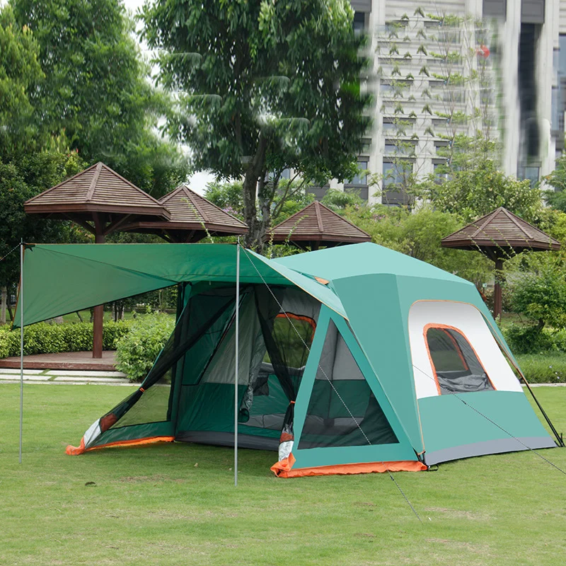 

Automatic 4-6 Person Double Layer Waterproof Windproof Family Party Picnic Camping Tent Large Gazebo Tienda De Campaña Barraca