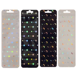50pcs 6.5x22cm Long Holographic Laser Bags Ziplock Storage Pouch for Necklace Jewelry Display Lip Gloss Small Business Packaging