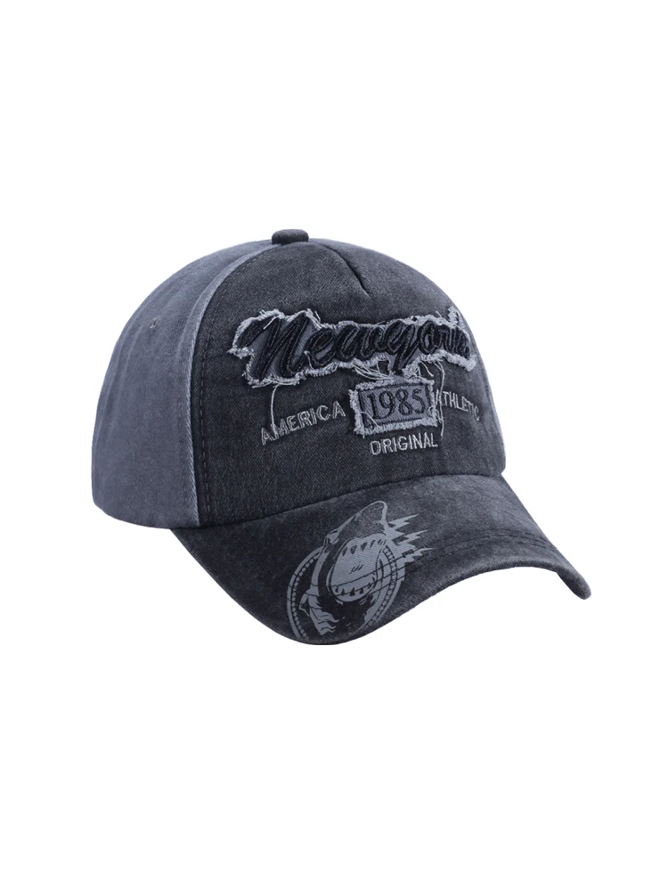 Spring and summer men's and women's retro peaked caps, washed baseball caps, casual trend versatile truck caps 5