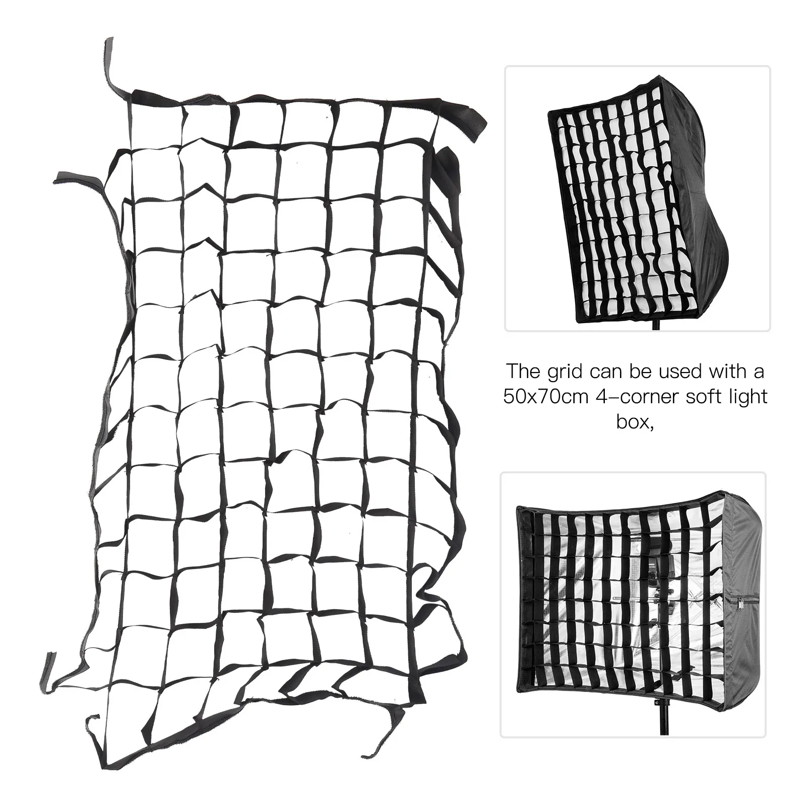 Nylon Softbox Grid 50x70cm Foldable Softbox Cellular Grid Mesh for Photography Shooting Studio Accessories Softbox Cellular Mesh