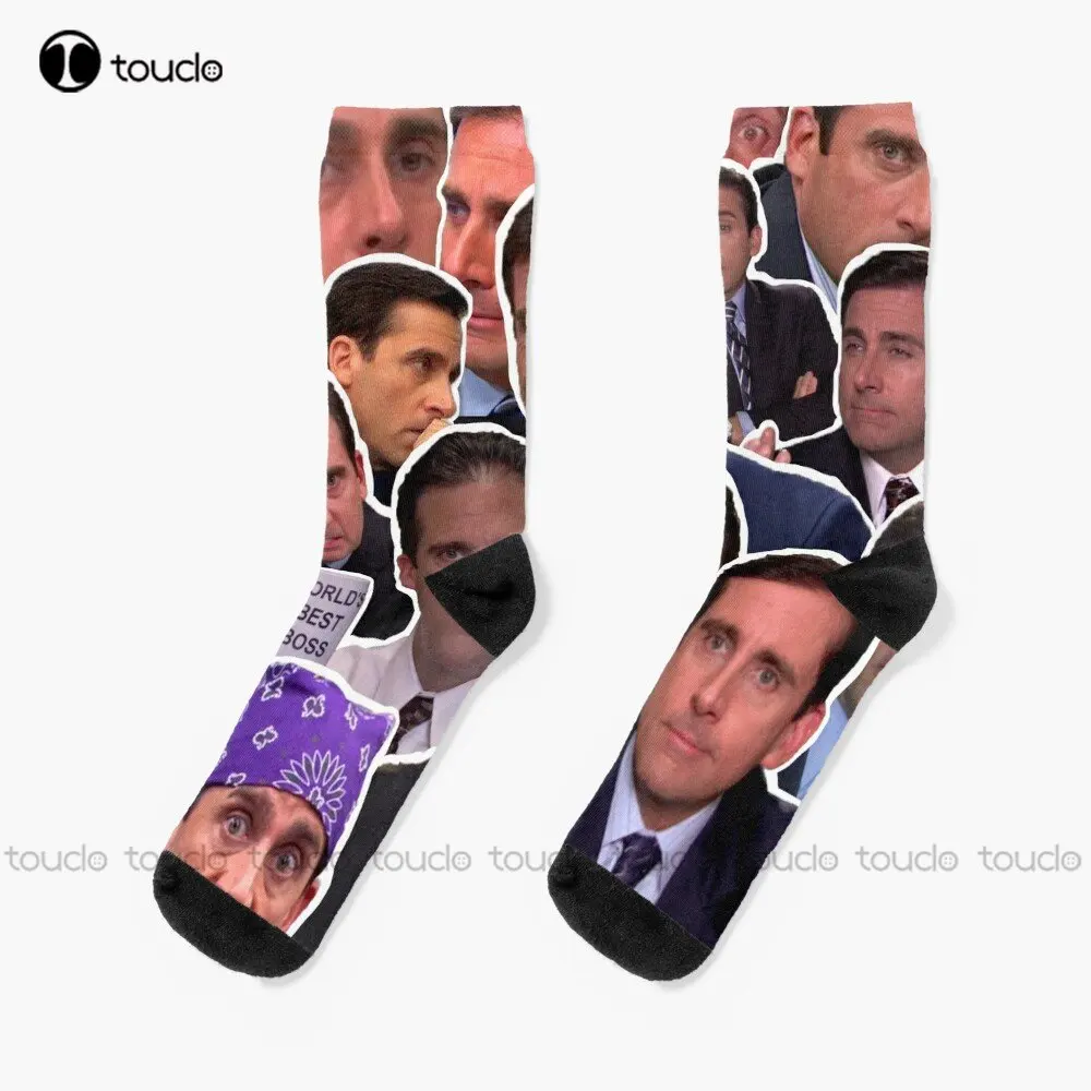 Michael Scott - The Office Collage Socks Ankle Socks For Women Personalized Custom Unisex Adult Teen Youth Socks Custom Gift Art