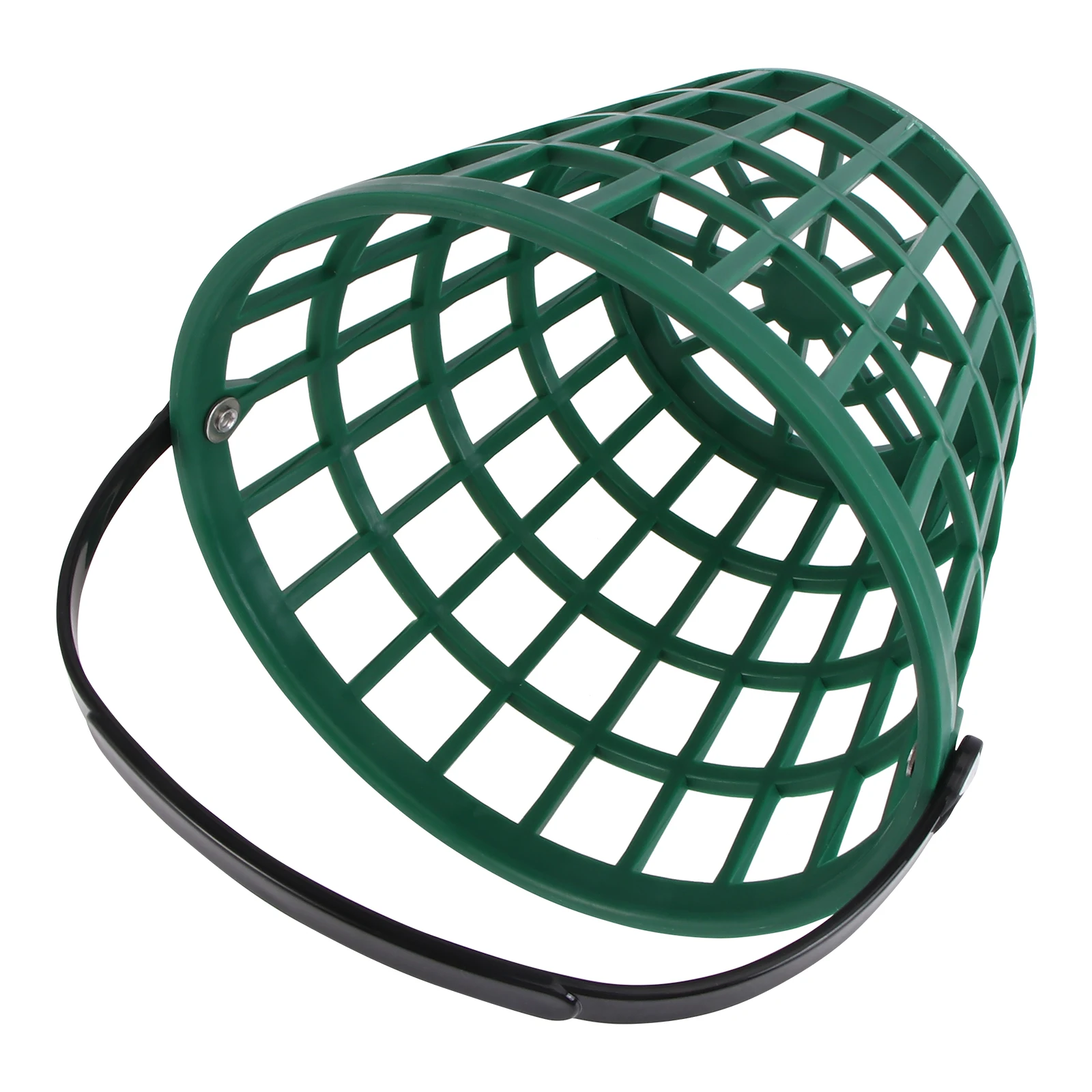 Golf Carrying Bucket Large Green Plastic Range Bucket Swivel Handle Foldable Outdoor Fitness