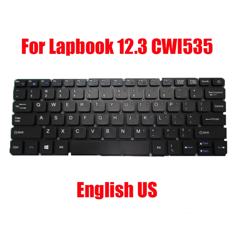 

Laptop Keyboard For Chuwi 12.3 CWI535 For Lapbook 12.3 CWI535 PRIDE-K2627 MB2654003 English US Black Without Frame New