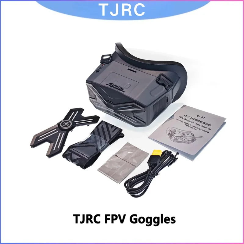 

TJRC FPV Goggles 4.5" 1080P 60Hz 5.8G VRX HDMI Input Headset with DVR for RC Racing FPV Drone Long Range
