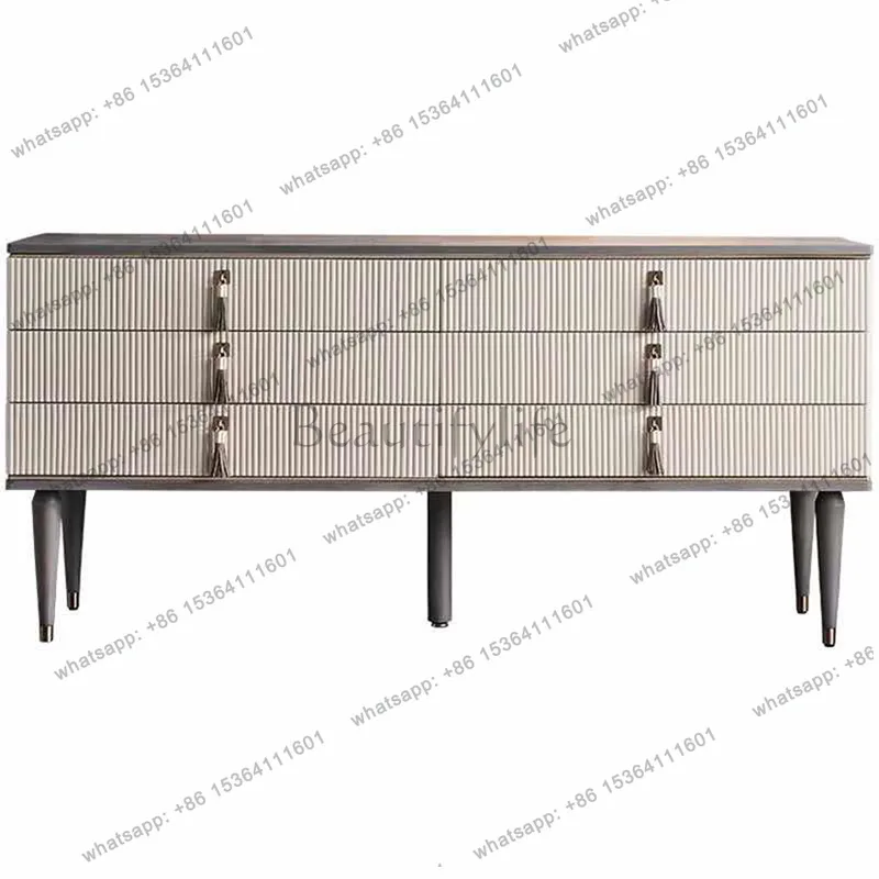 

American light luxury modern simple 6 chest cabinet storage model room decorative cabinet
