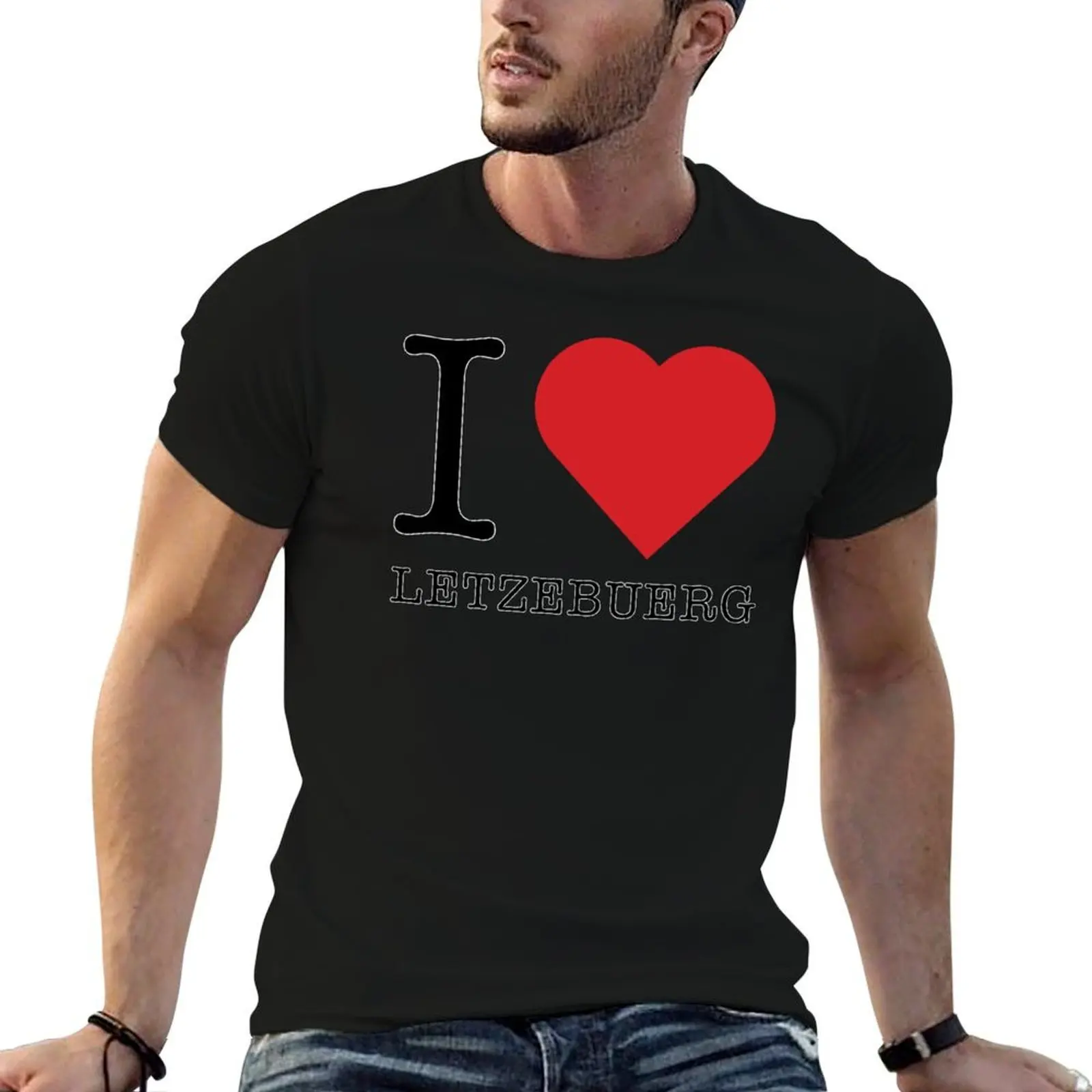 

I love Letzebuerg T-Shirt cotton t shirt pack anime t shirts for man anime t shirts oversize T-shirt