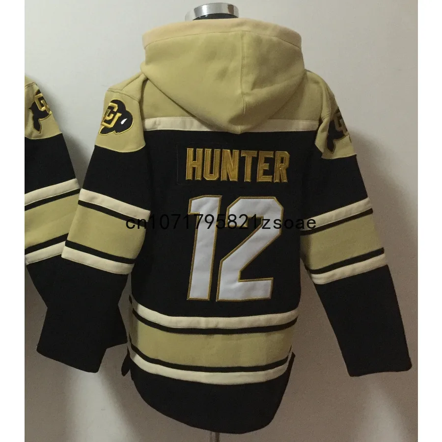 ترافيس هنتر جيرسي 12 كولورادو الأمريكية لكرة القدم هوديس 2 Shedeur ساندرز جيرسي البلوز جميع مخيط البلوز الولايات المتحدة S-3XL #2