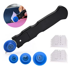 FOSHIO Car Matte Film Sticker Cutting Knife Roller Guard Cutter Craft Position Trimming Tool For Wrapping Wallpaper Leather DIY