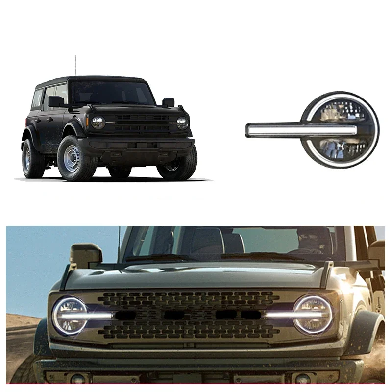 

High Quality Exterior Accessories Auto Body Parts Front Head Light Headlamp For Ford Bronco 2021 2022 2023