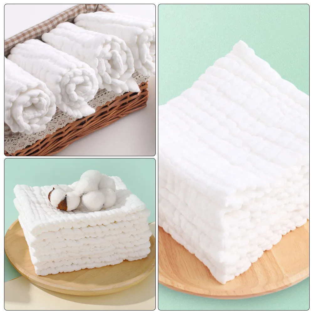 

5 шт. хлопковые подгузники, детские дышащие 12-слойные марлевые мягкие впитывающие нагрудники для новорожденных, тканевые полотенца для душа, хлопковые подгузники