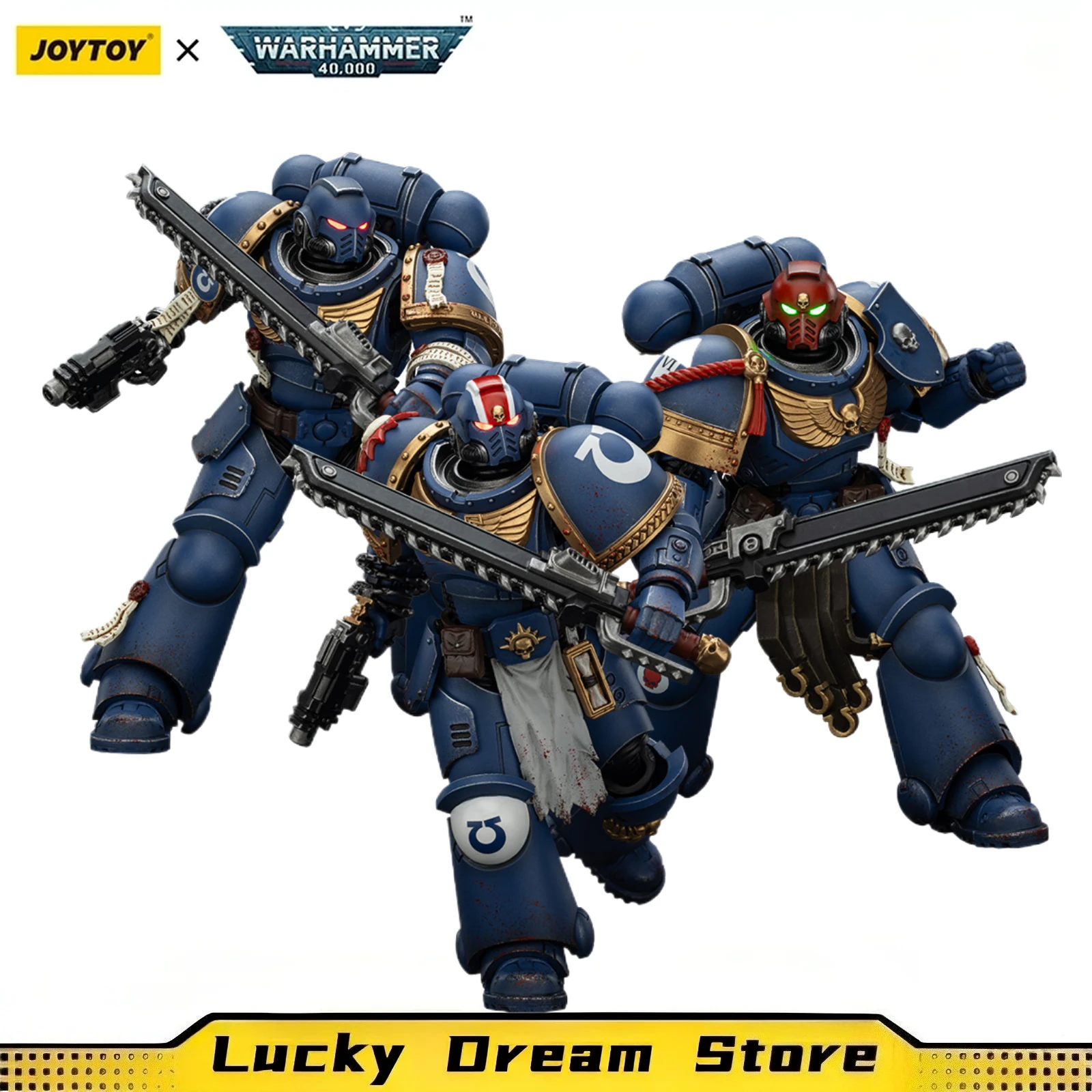 【JOYTOY】ألعاب مجسمة إصدار من Warhammer 40K Space Marine Ultramarines Lieutenant Titus Gadriel Chairon
