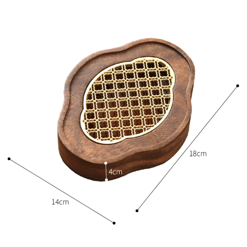 Mini Solid Wood Tea Tray Chinese Style Retro Water Storage Pot Holder Portable Outdoor Travel Small Dry Bubble Tea Table Durable