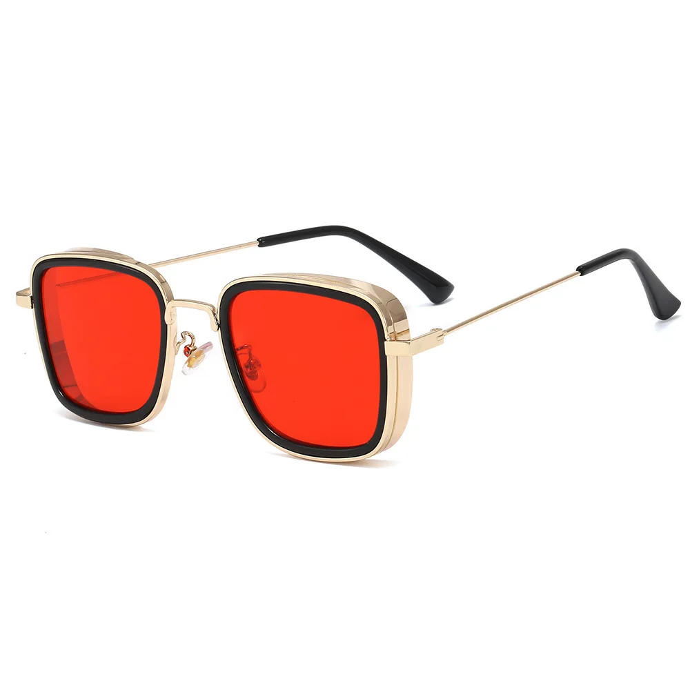 

2024 Fashion Square Metal Men Sunglasses Vintage Anti-reflective Mirror Glasses Classic Design Women Sun Glasses Uv400