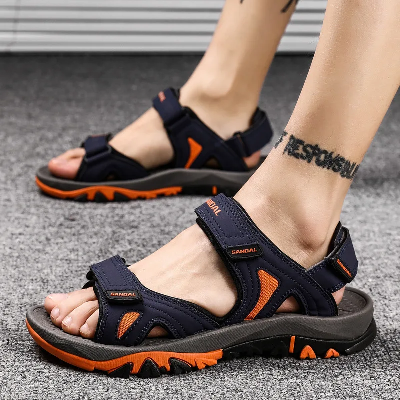 Large Size Men Sandals Sports Summer 2022 Trendy Outdoor Leisure Beach Holiday Wear-resistant Breathable Designer Male Shoes